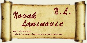 Novak Laninović vizit kartica